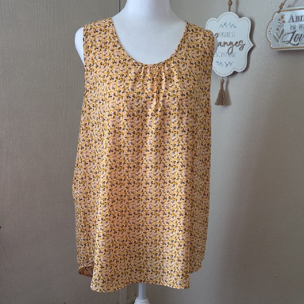 Van Heusen Yellow Floral Tank Top